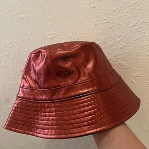 Wyeth Anthropologie Metallic pink Bucket Hat